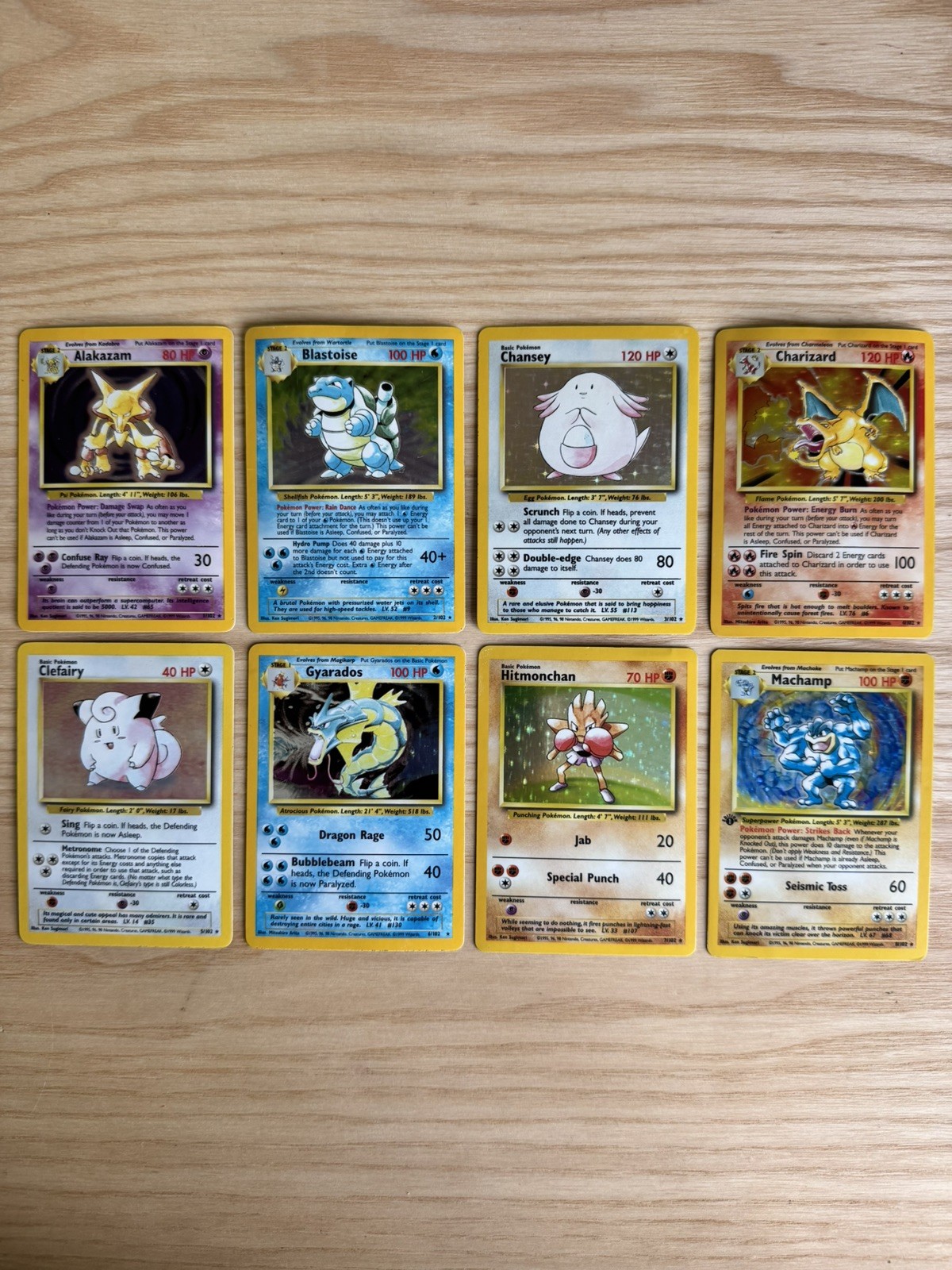 Complete Base Set 102/102 Pokemon Cards WOTC Master set Vintage 1999 Charizard