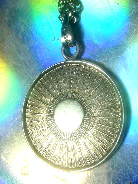 Orb of Christ Chintamani Miracle Monks Sterling Silver Pendant Divine Green Tara