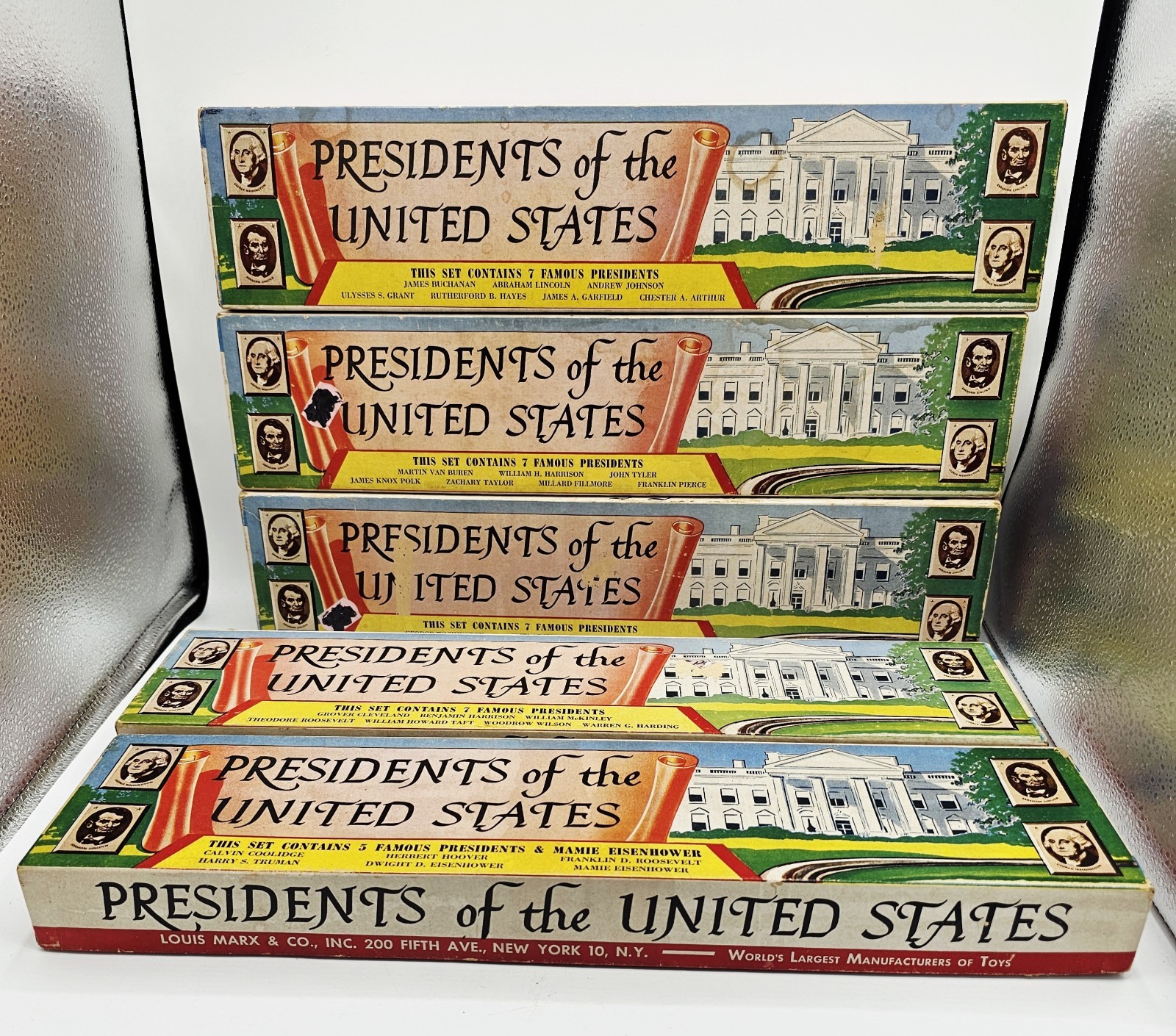 Vintage 1950s Louis Marx Presidents of the United States Figurines Complete