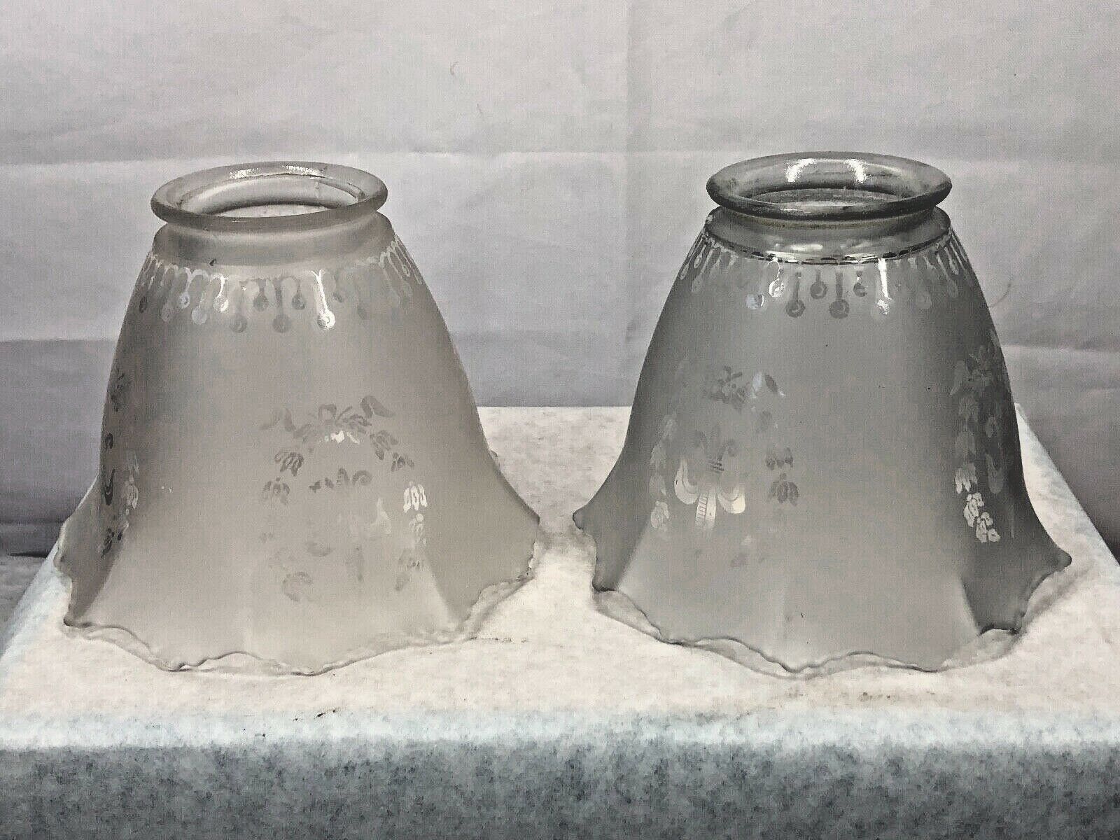 Antique Pair of Light Sconce Shades Matching See pics for Size and Condition