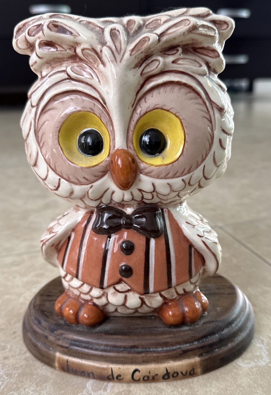 Whimsical Ceramic Owl Figurine Glazed Art Pottery Juan De Cordova Cute Decor Whimsical Ceramic Owl Figurine Glazed Art Pottery Juan De Cordova Cute Decor