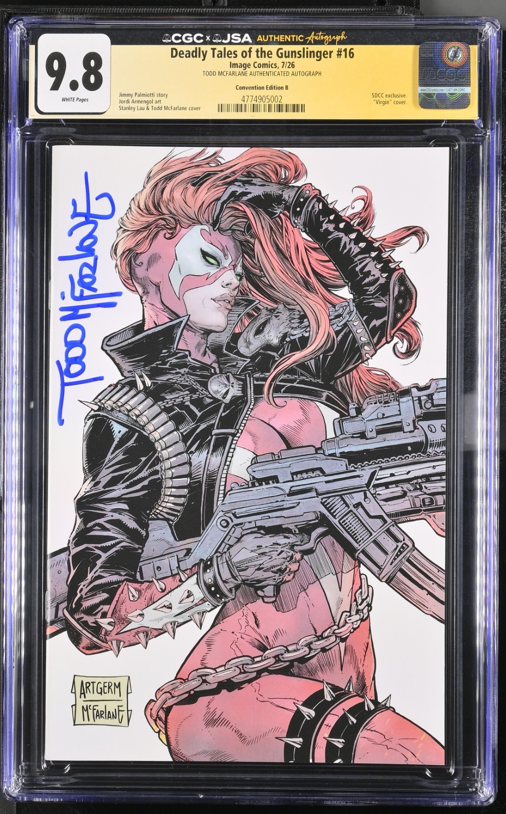 Deadly Tales of Gunslinger # 16 Artgerm Todd McFarlane SDCC 2026 CGC 9.8 JSA