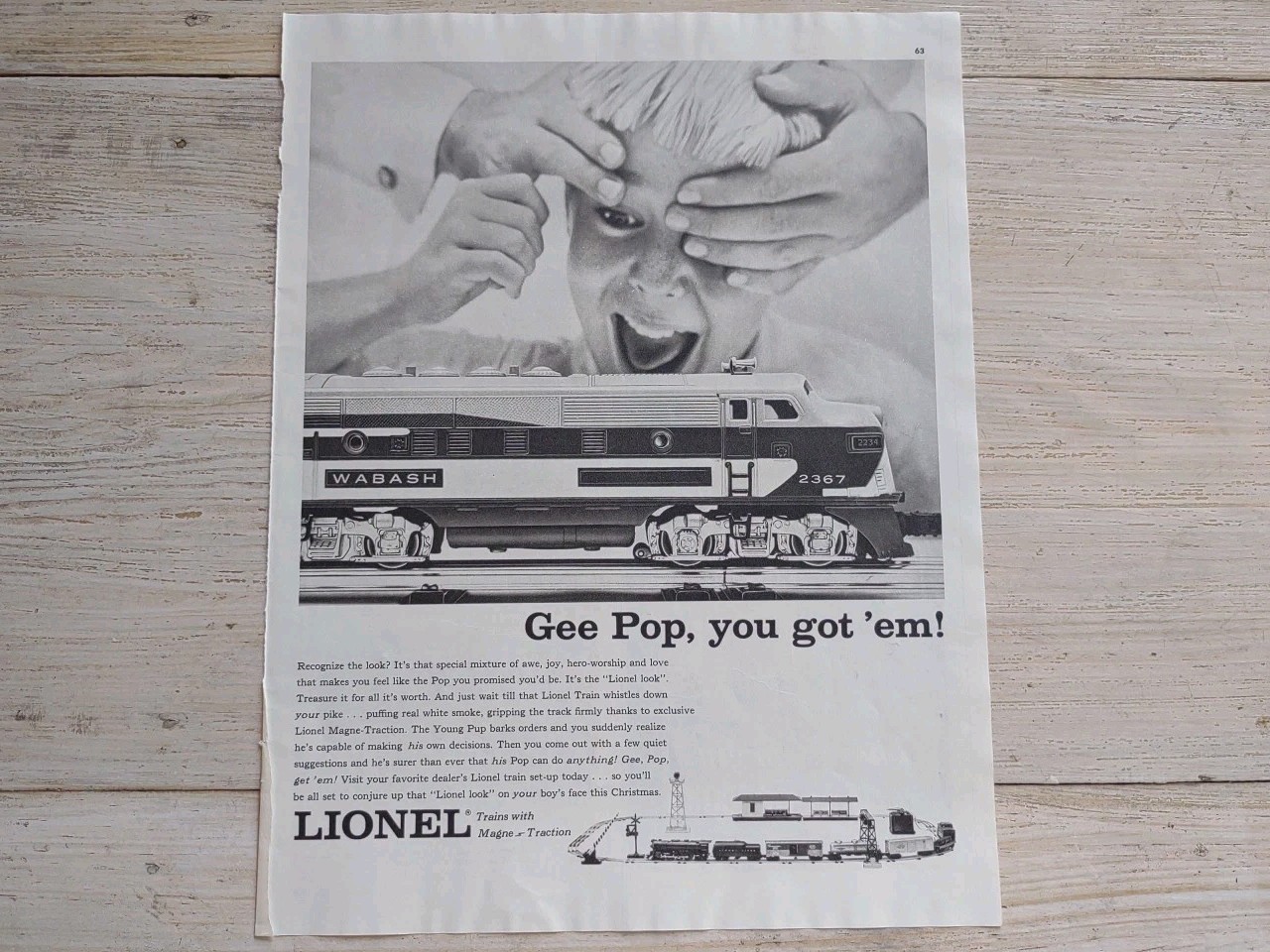 Vintage 1955 LIONEL Toy Trains COLLIER\'S Magazine Print ADVERTISEMENT AD 10 x 13 Vintage 1955 LIONEL Toy Trains COLLIER\'S Magazine Print ADVERTISEMENT AD 10 x 13