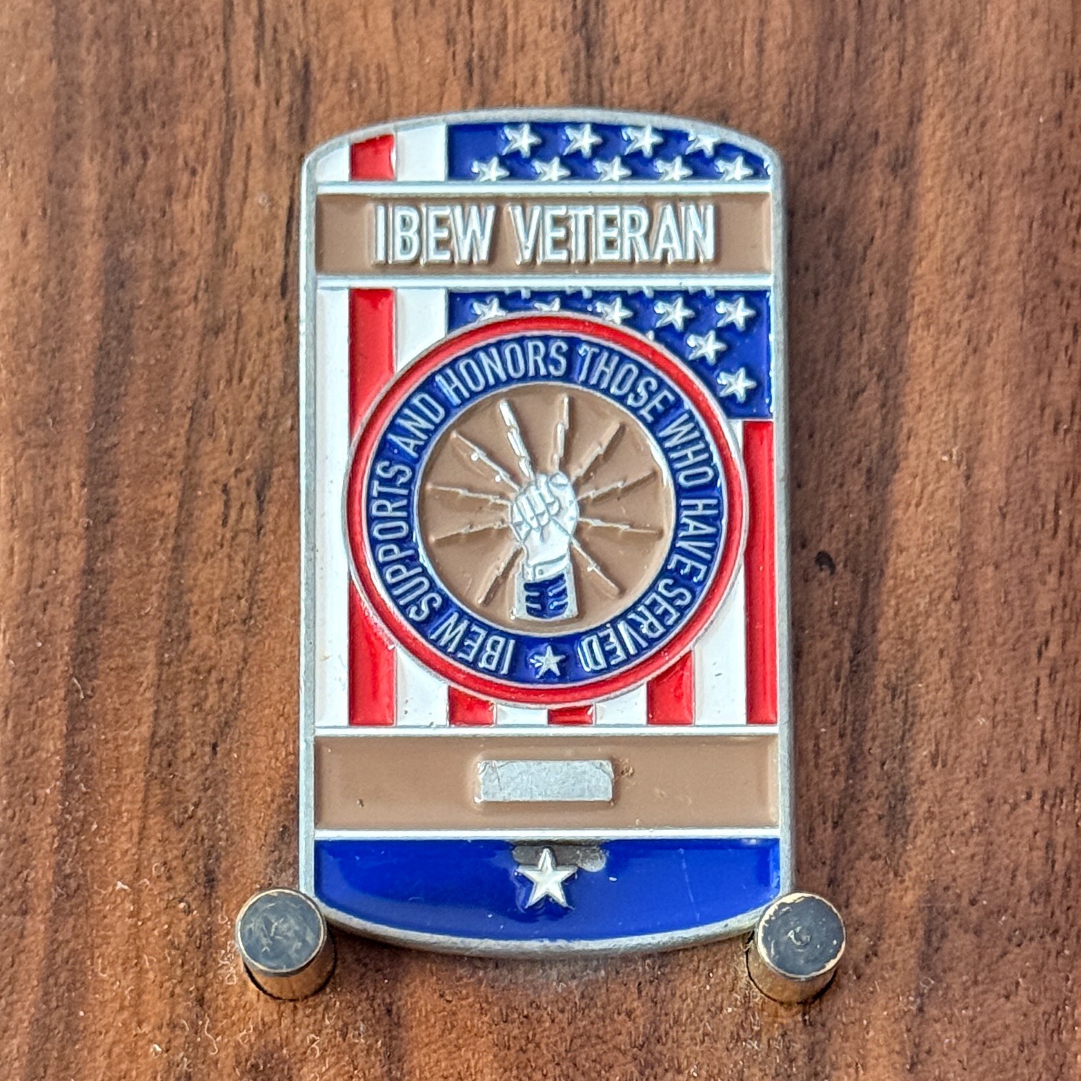 IBEW Veteran Union Themed Rectangular Challenge Coin  M#15