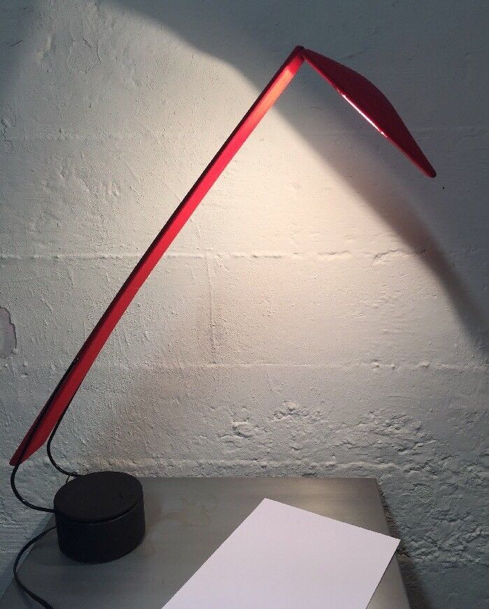 Vintage RED 1980\'S ITALIAN PAF MARIO BARBAGLIA Marco Columbo  DOVE Desk Lamp