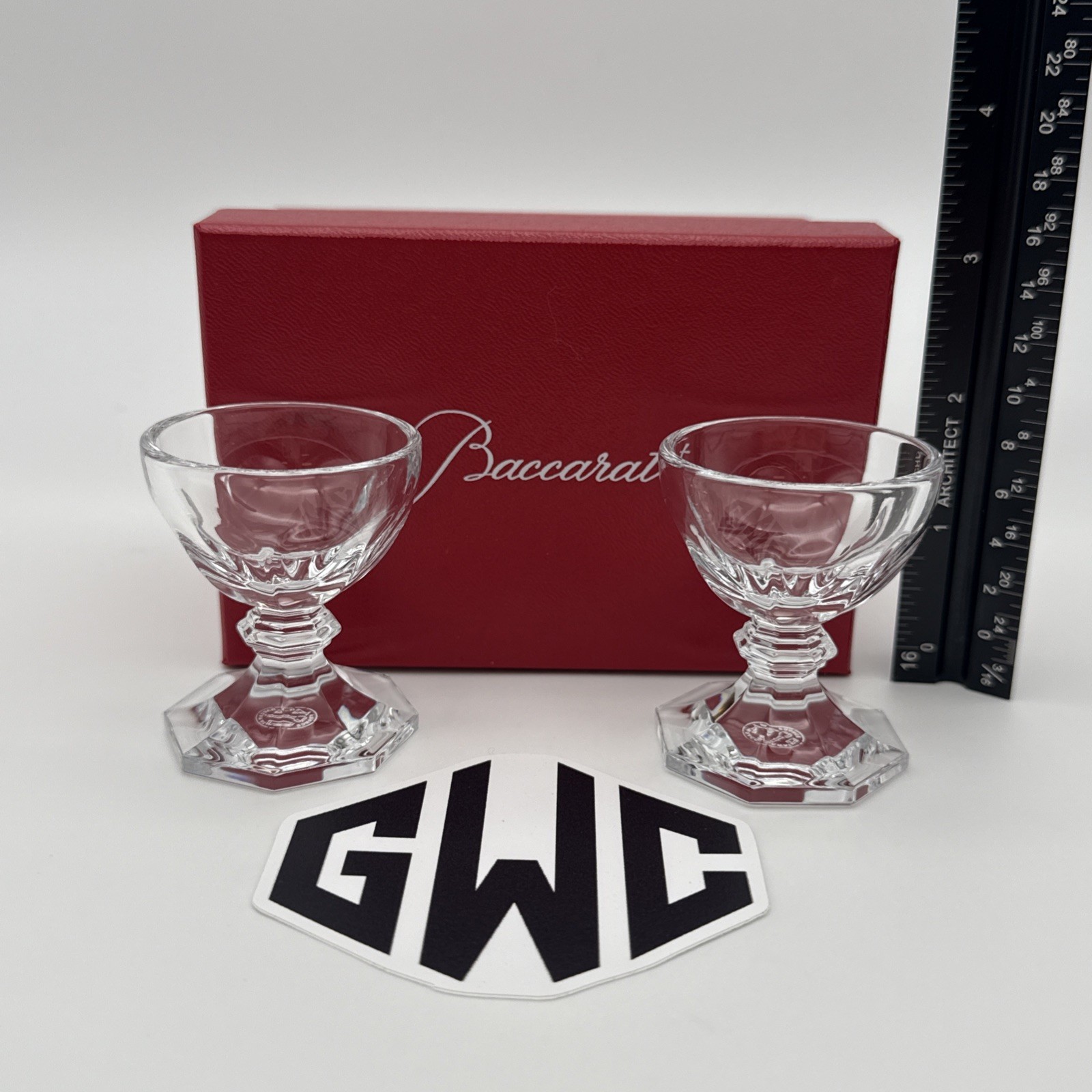 Baccarat Harcourt Egg Holders Clear Crystal Pair Of 2 New In Box Sealed 2814005 Baccarat Harcourt Egg Holders Clear Crystal Pair Of 2 New In Box Sealed 2814005