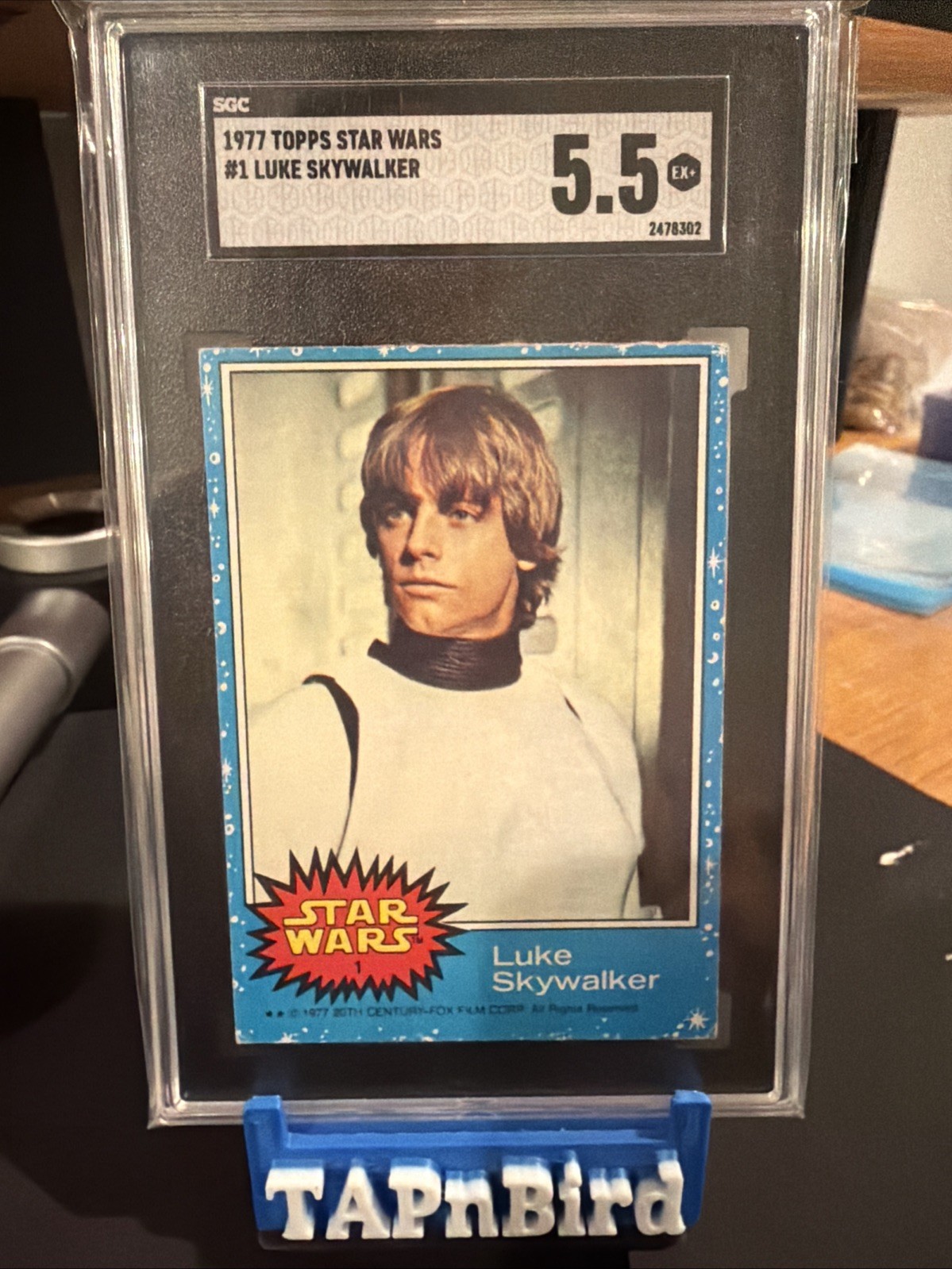Luke Skywalker - 1977 Topps Star Wars #1 SGC 5.5 EX Condition Vintage Luke Skywalker - 1977 Topps Star Wars #1 SGC 5.5 EX Condition Vintage