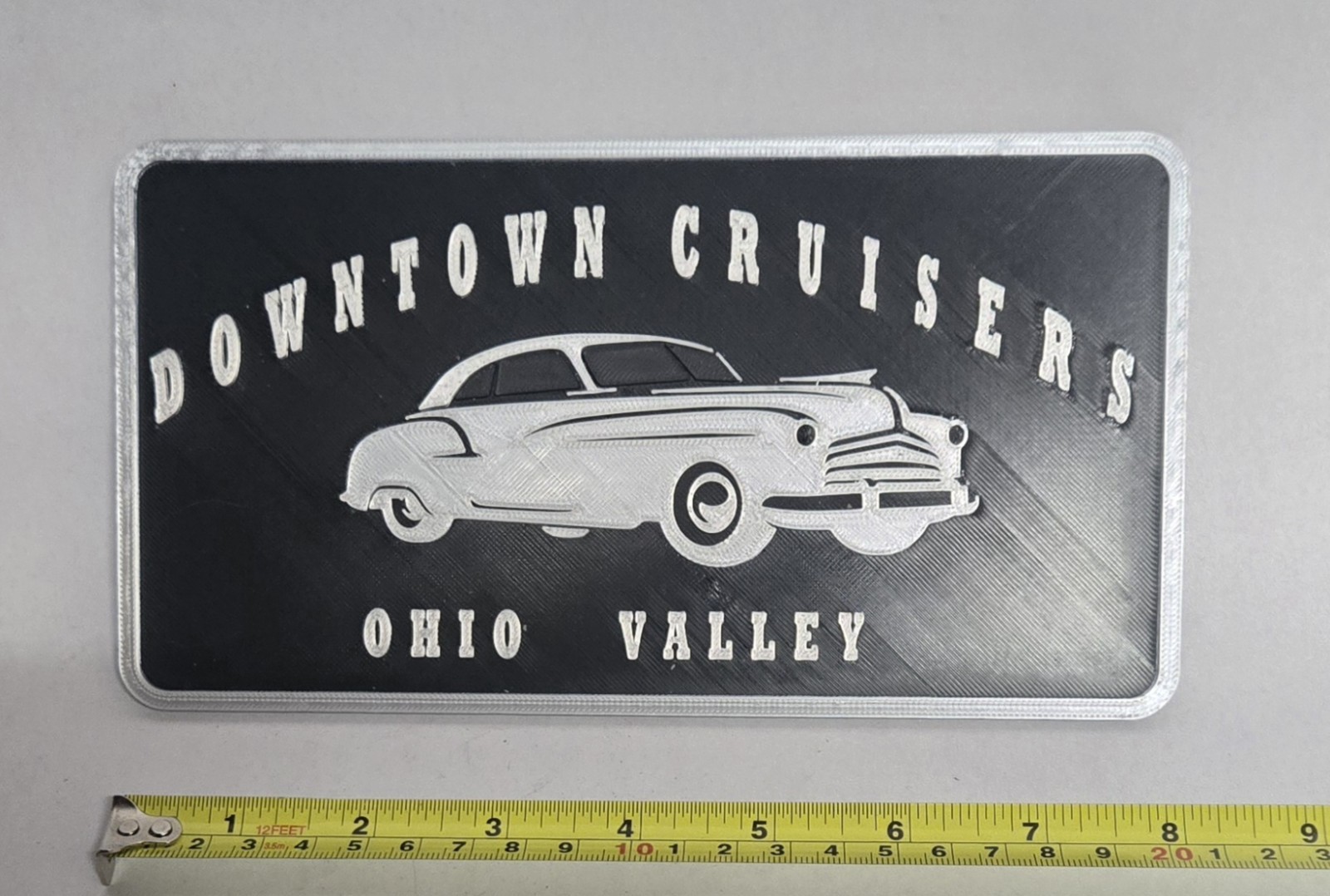 Collectable Car Plaque  DOWN TOWN CRUISERS , OHIO VALLEY
