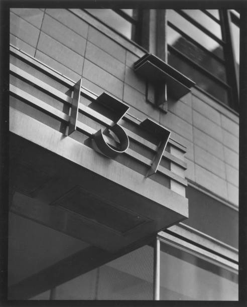 East 57th Street, view of '137' above entrance, New York, 1929. Ar- Old Photo 1