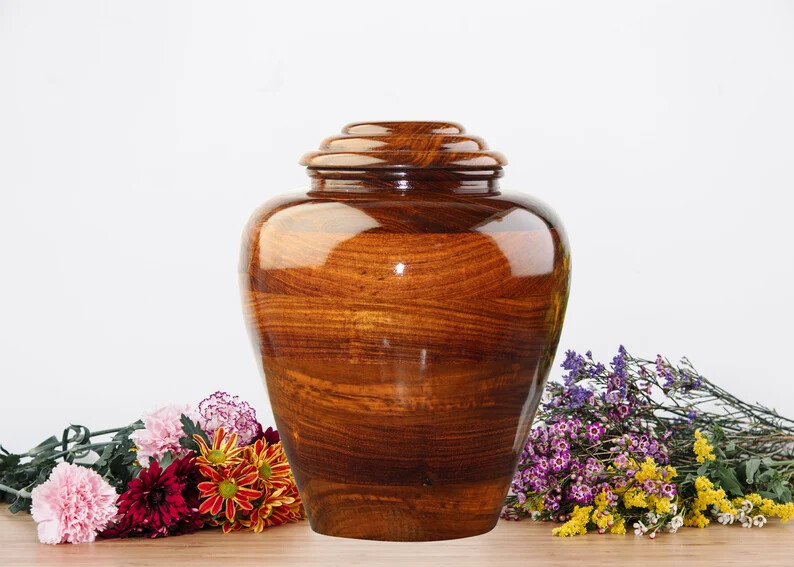 Wooden Urns for Human Ashes Adult Male Female - Cremation Urn Large Wood Urn Box