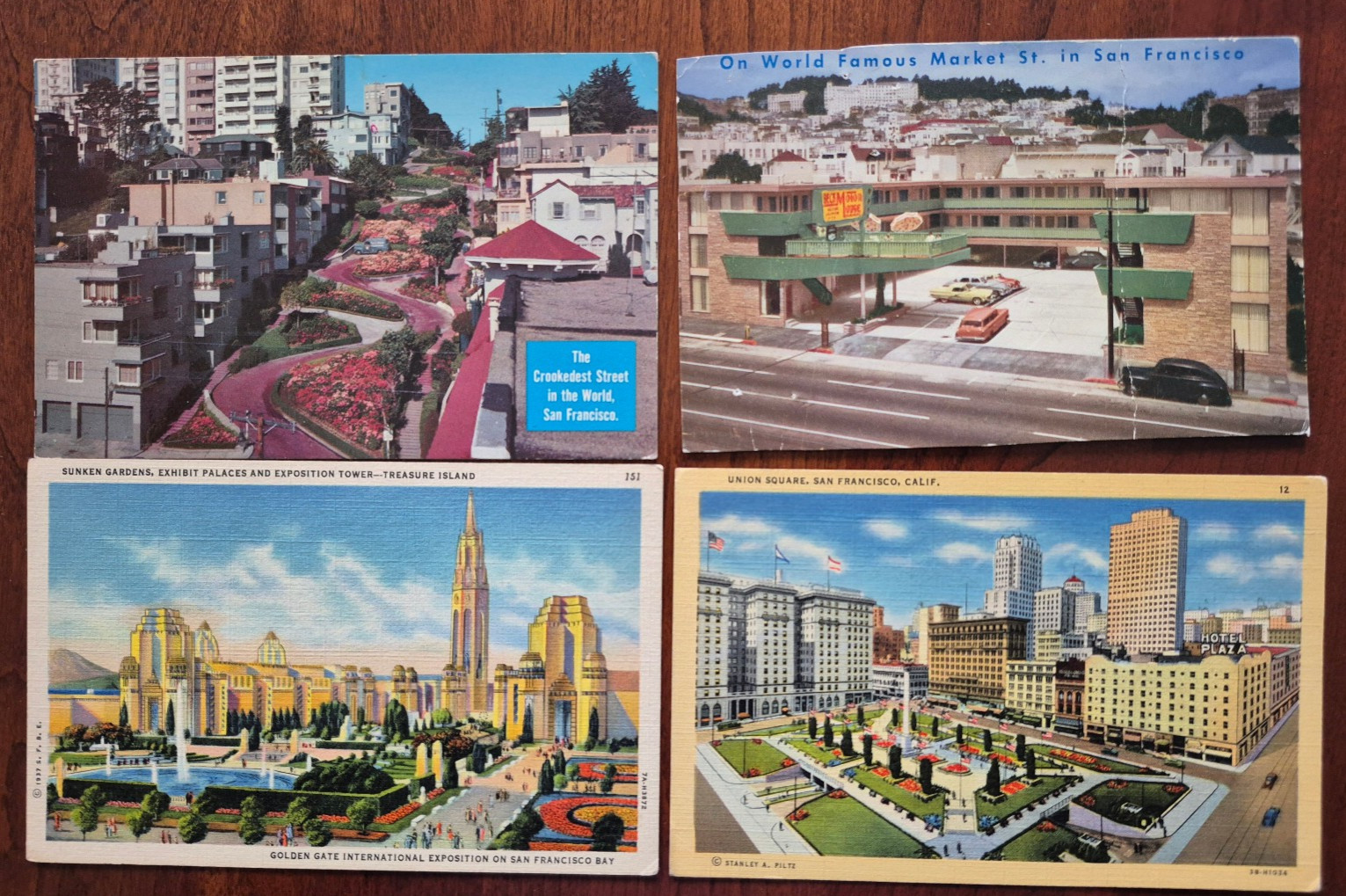 4 vintage postcards lot (early-mid 1900's); California CA San Francisco 4 vintage postcards lot (early-mid 1900's); California CA San Francisco
