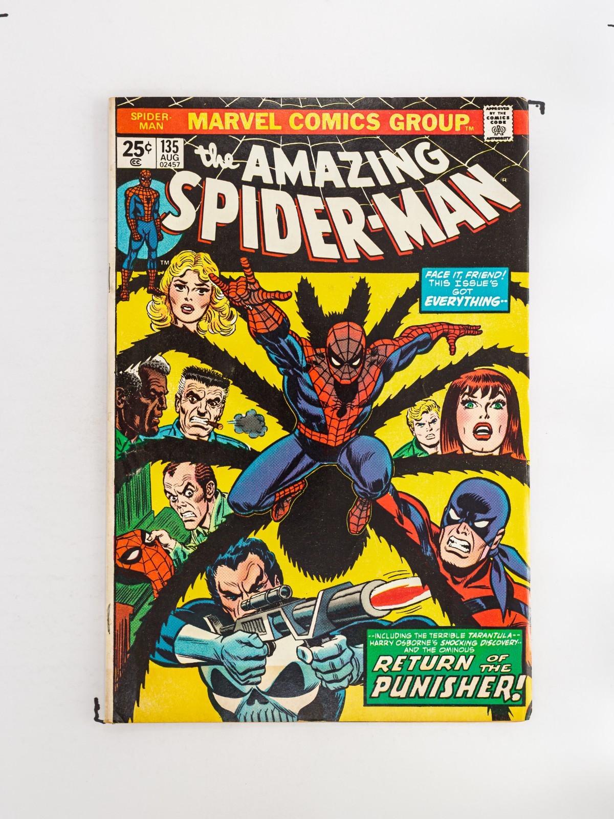 The Amazing Spider-Man #135 (Marvel Comics August 1974) Fine Condition