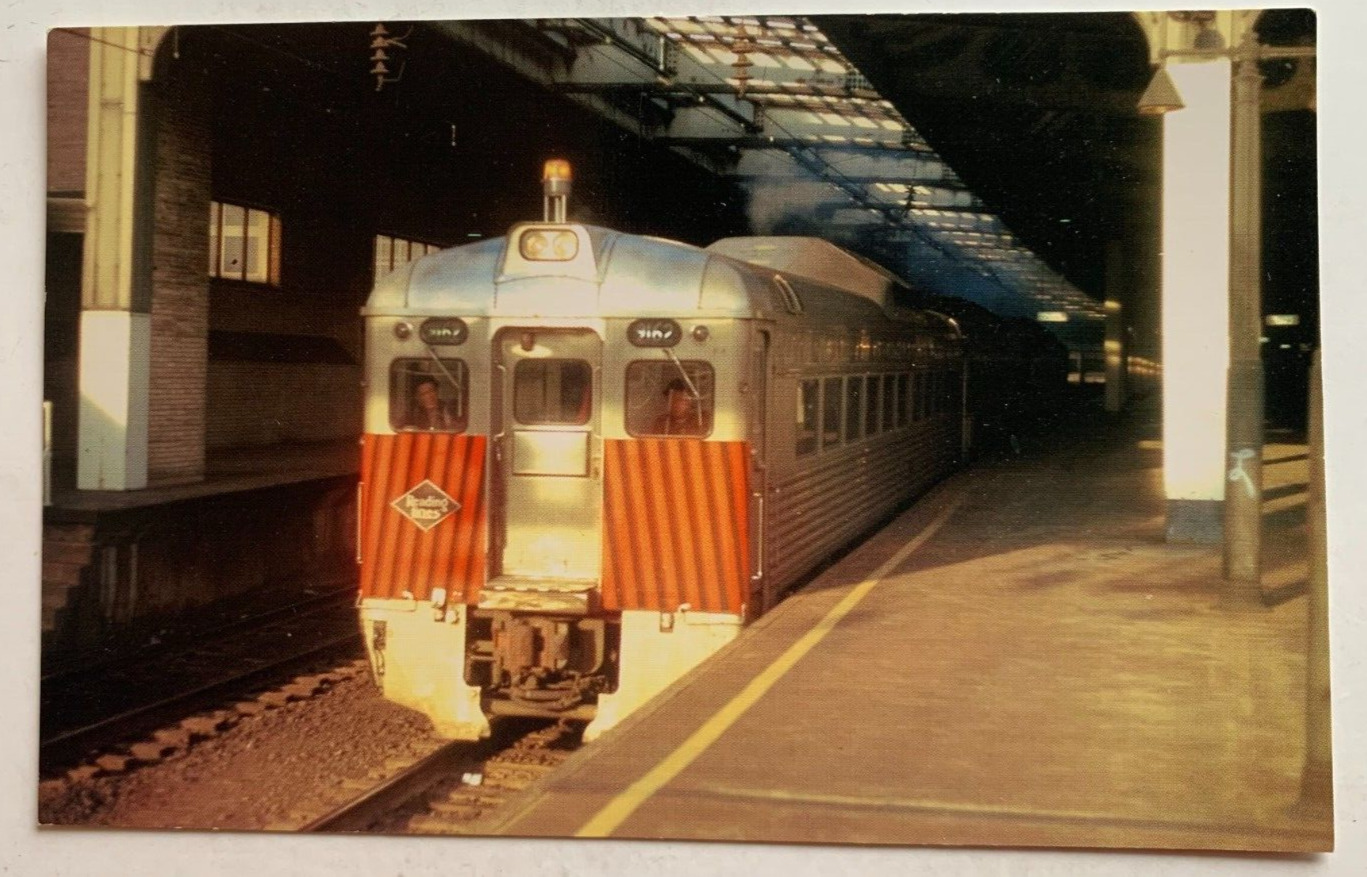 NJ Postcard Newark New Jersey Reading Railroad RR The Crusader Jan 1974 RDC 9162