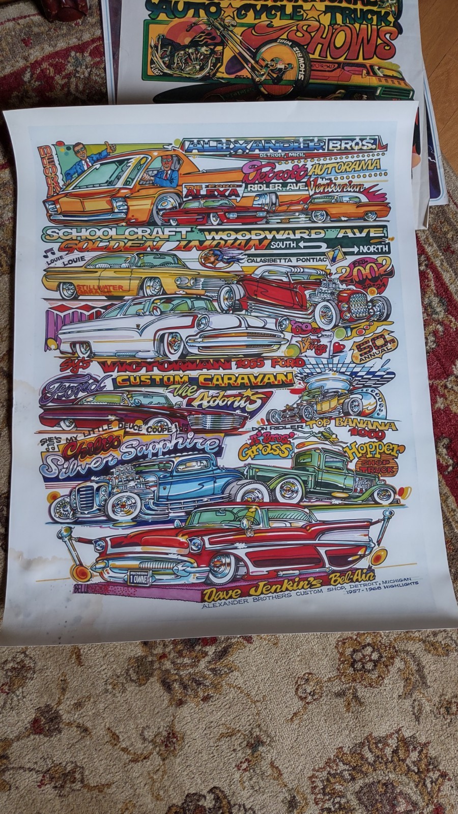 2002 Alexander Brothers/Detroit Autorama 50th Anniversary Poster  Dave Bell 