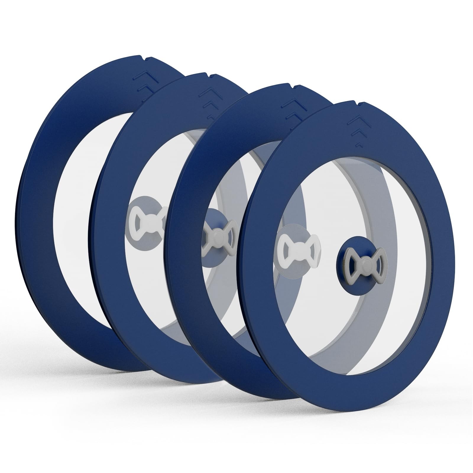 4 Pack Replacement Lids for Pyrex 7201-PC 4 Cup 5.5-5.7 inch (4 pack), Navy