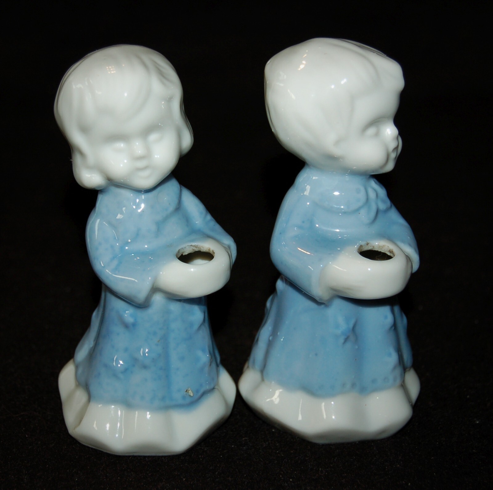 VINTAGE Porcelain Choir Boy Girl Candleholder Biedermann Made in Bavaria Germany