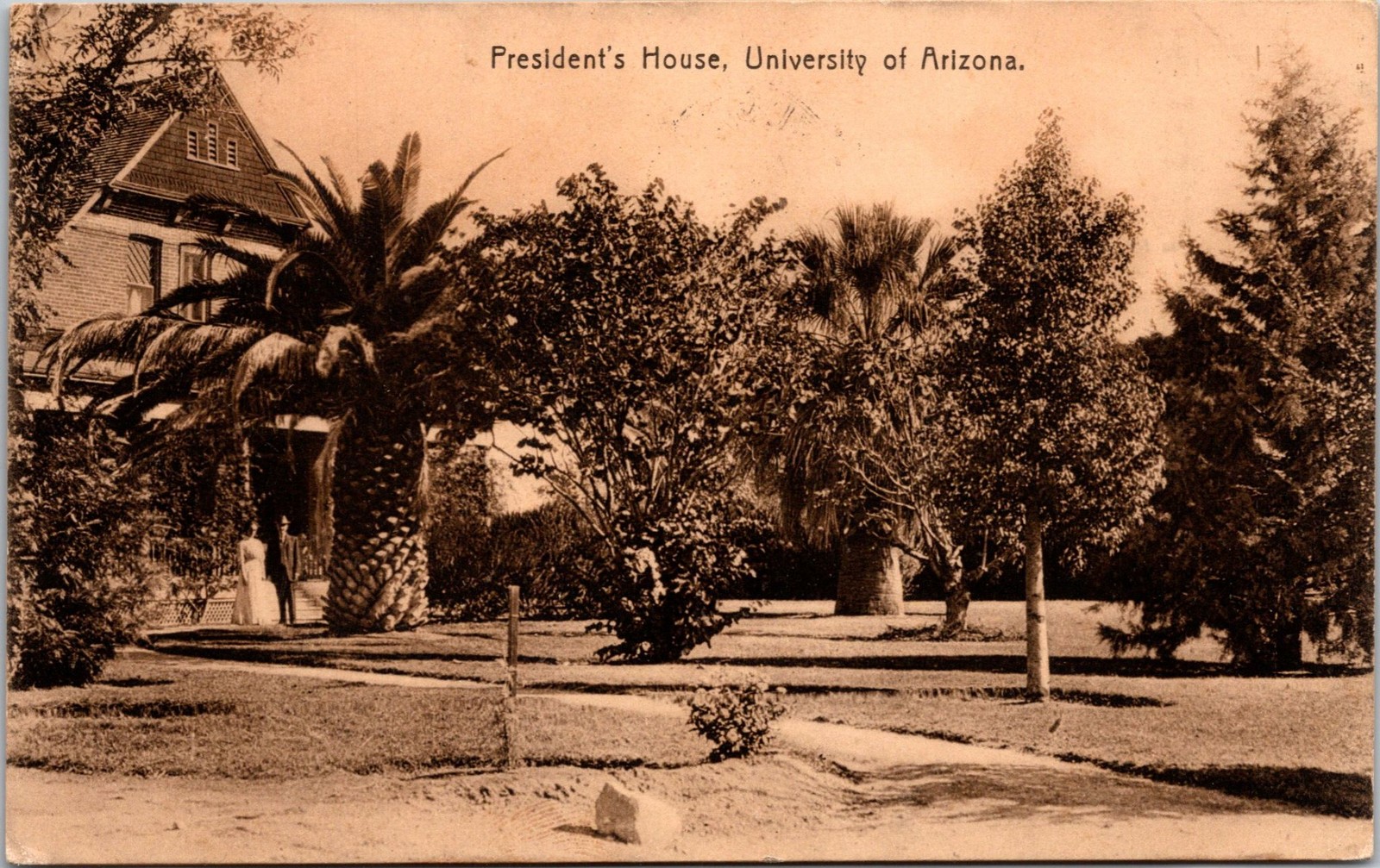 President\'s House University of Arizona Postcard Tucson Aug 27 Postmark 1-Cent