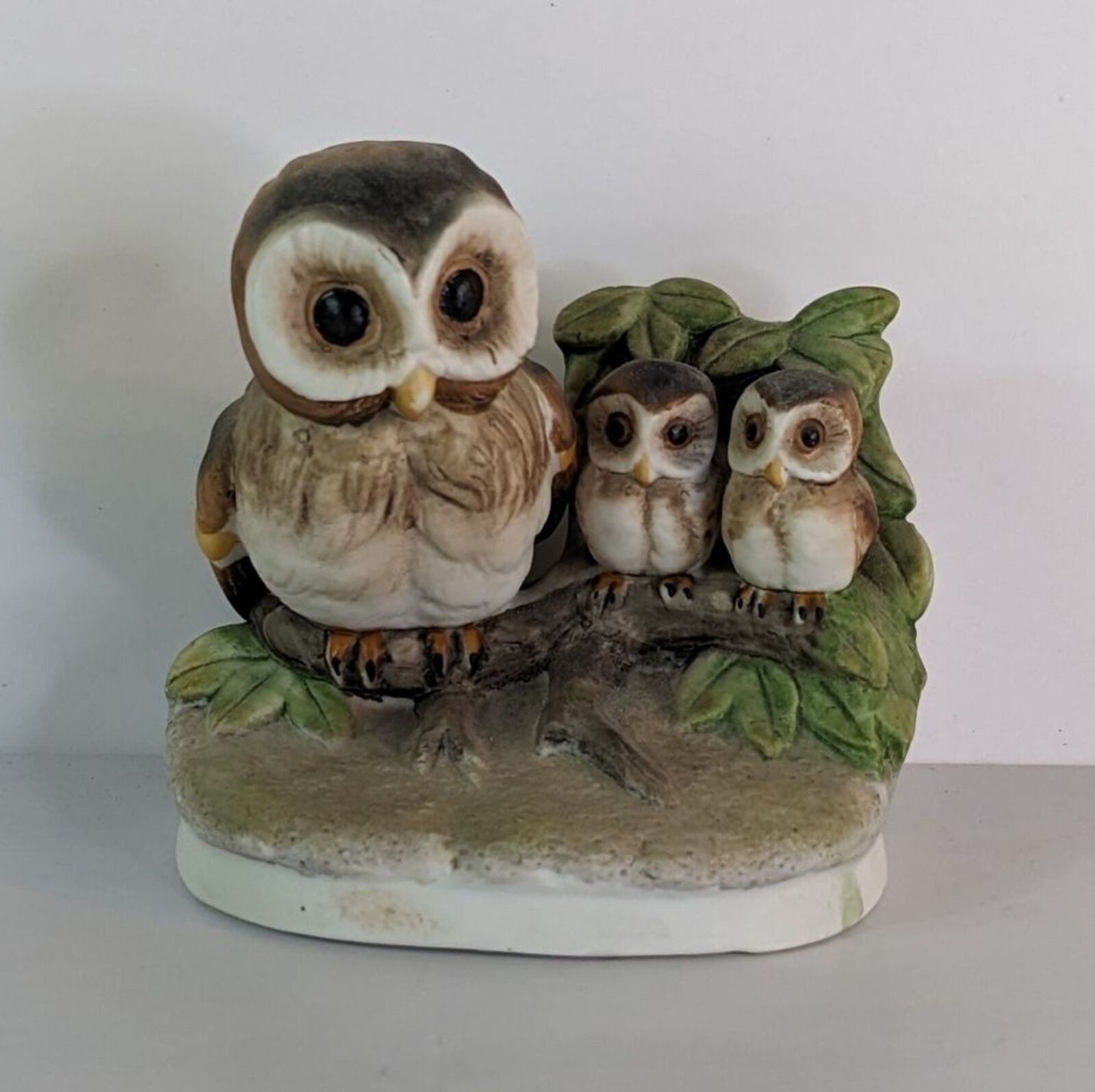 VTG Homco Ceramic Screech Owl Figurine 1298 EUC