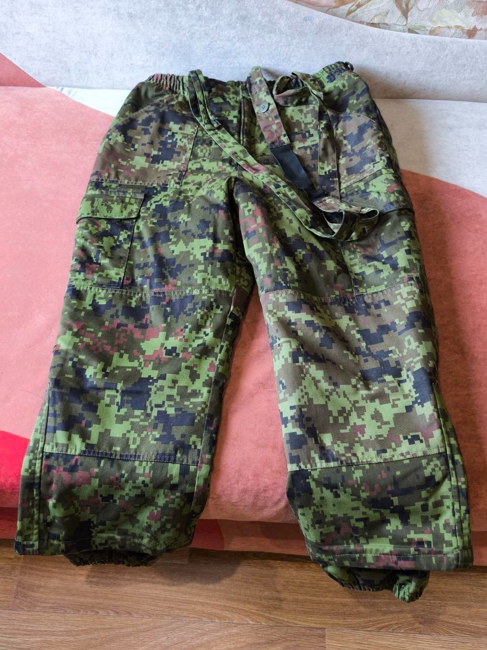 Rare Pixelated Camo Winter Tactical Pants XL 54 Heavy Duty Insulated Trousers