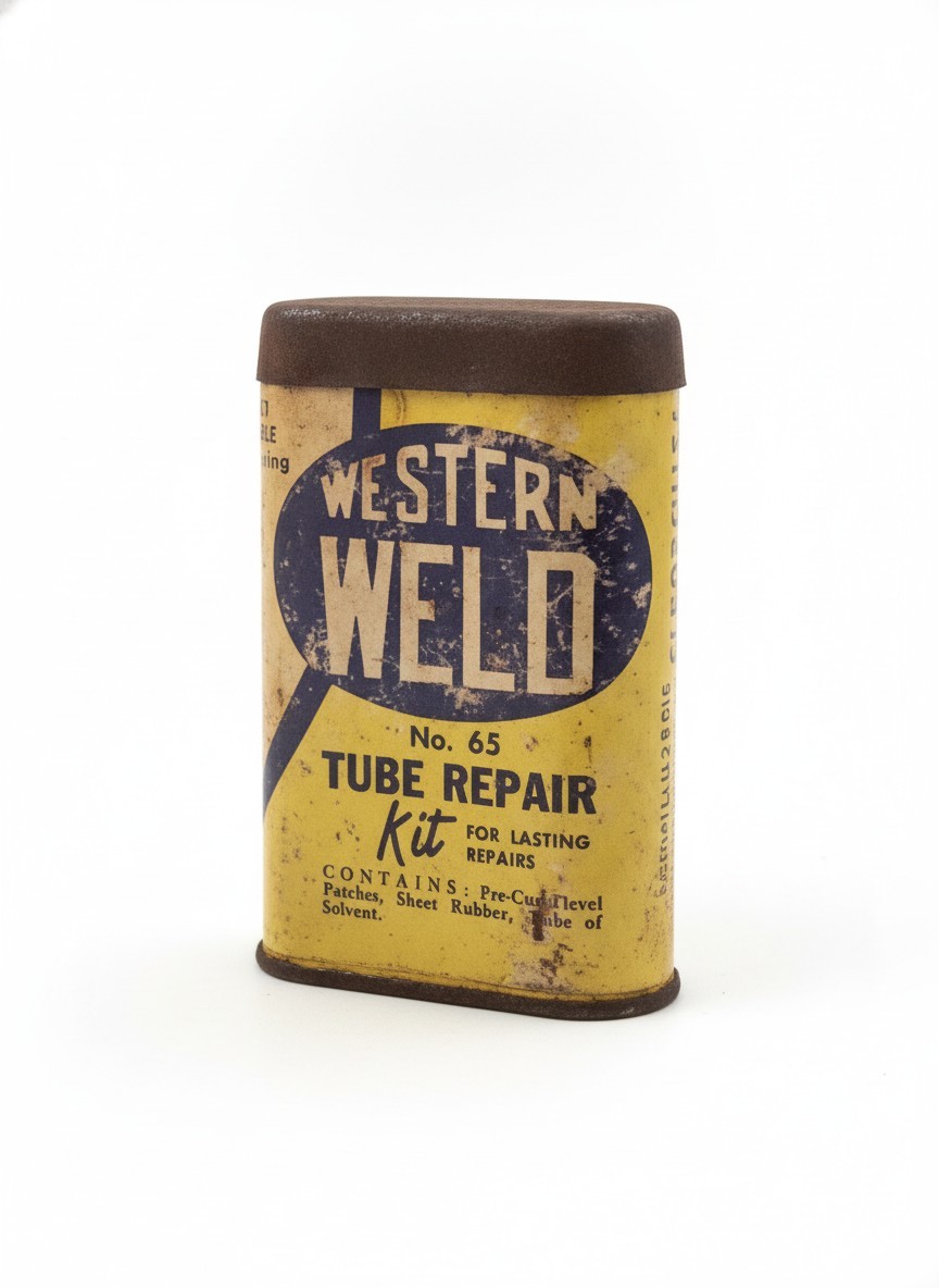 Vintage Western Weld No. 35 Tube Repair Kit Tin Collectible Automobilia Garage