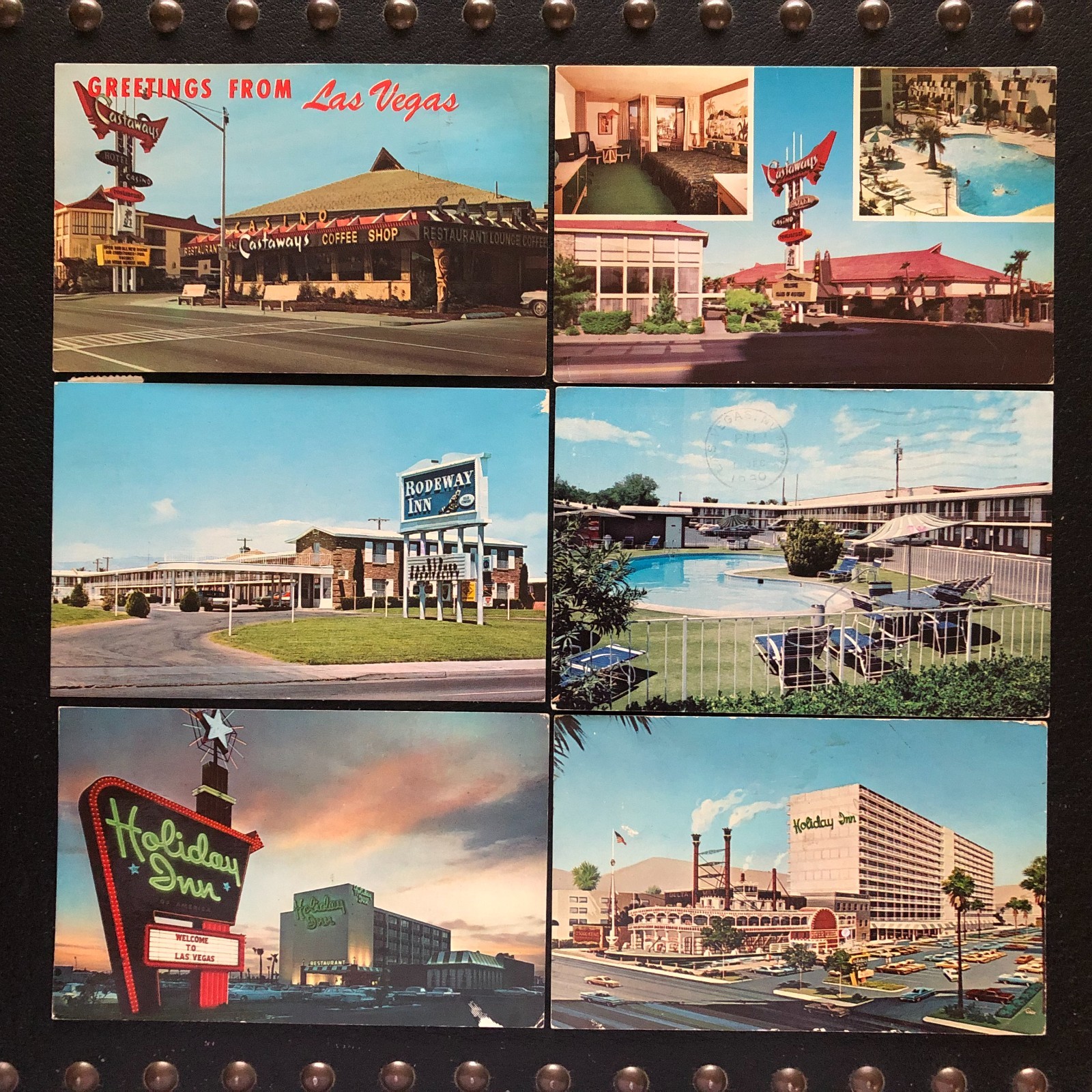 [6] Las Vegas Nevada Motel & Hotel postcards [all posted]