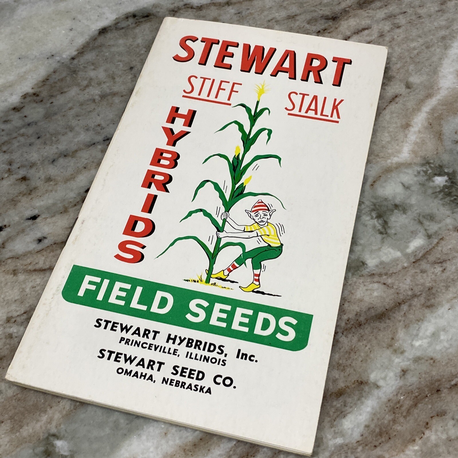 Vintage Stewart Hybrid Seed Corn FARM MEMO NOTE FIELD BOOK ADVERTISING Omaha