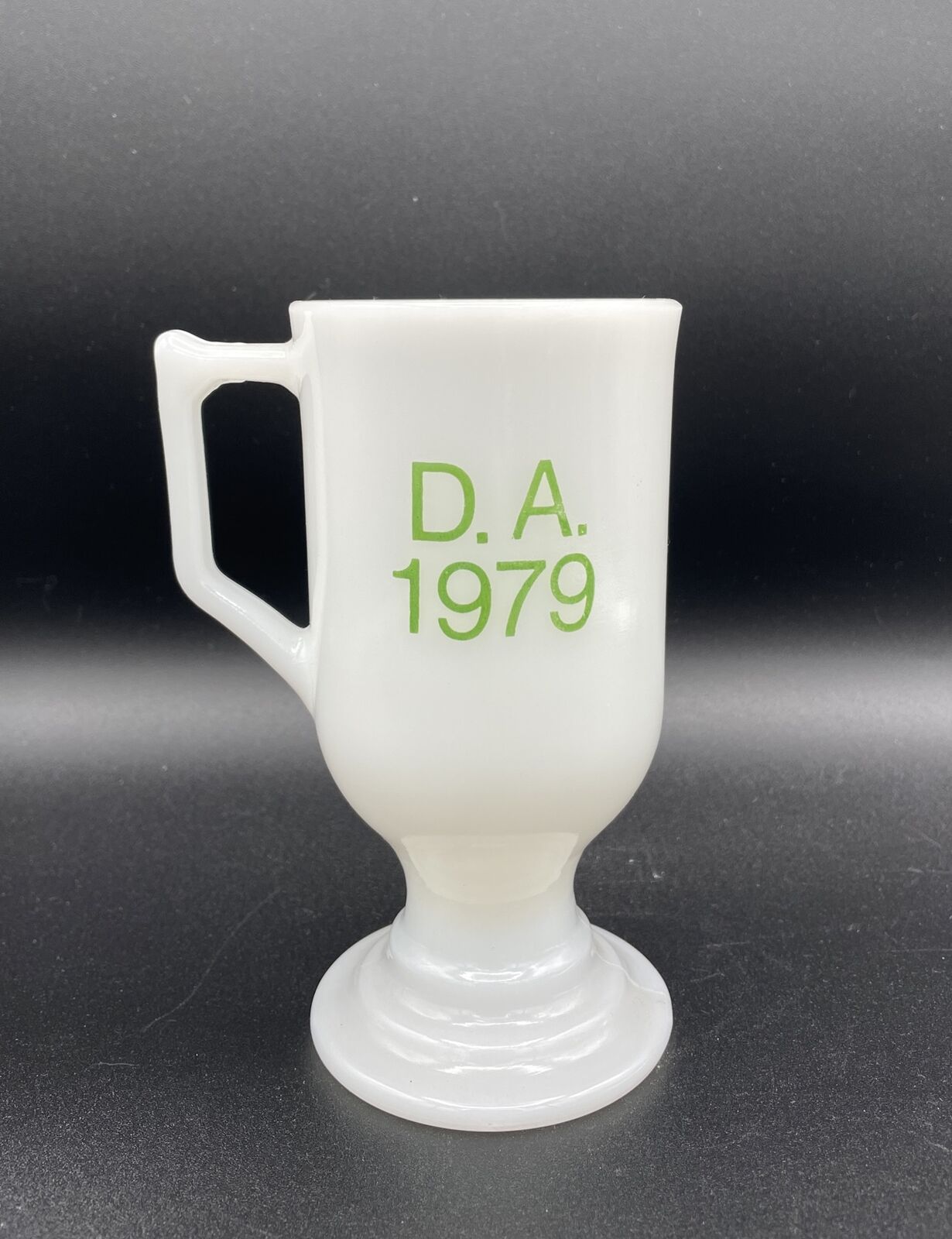 Vintage Milk Glass Footed Mug