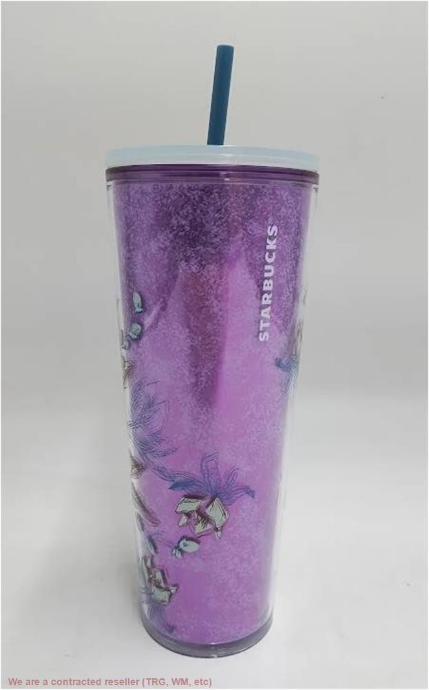 Starbucks 2024 Valentine's Day Purple Winter Blossom Floral Cold Cup Tumbler
