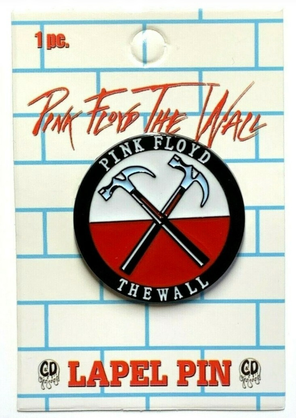 Official PINK FLOYD The Wall Enamel Lapel Pin Badge NEW ON CARD