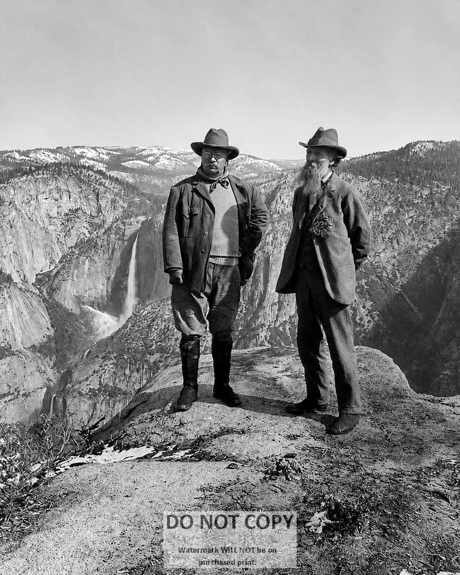 Theodore Roosevelt John Muir Yosemite Photo 8x10 Historic Nature Portrait