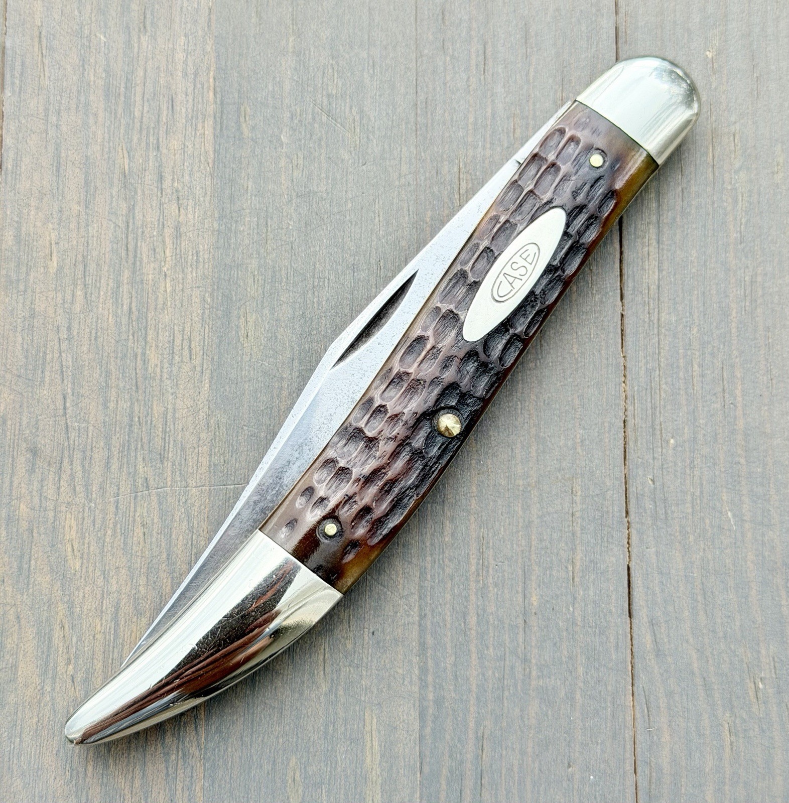 Case XX 61093 Texas Toothpick 1940-64 Green Bone Vintage Knife Case XX 61093 Texas Toothpick 1940-64 Green Bone Vintage Knife
