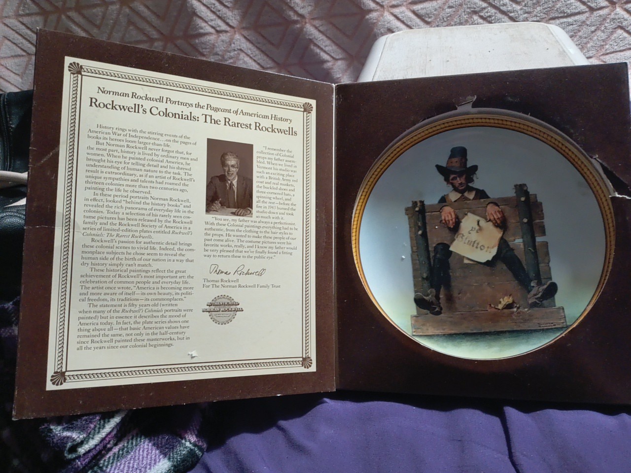 Norman Rockwell Colonial Series Collector Plate \