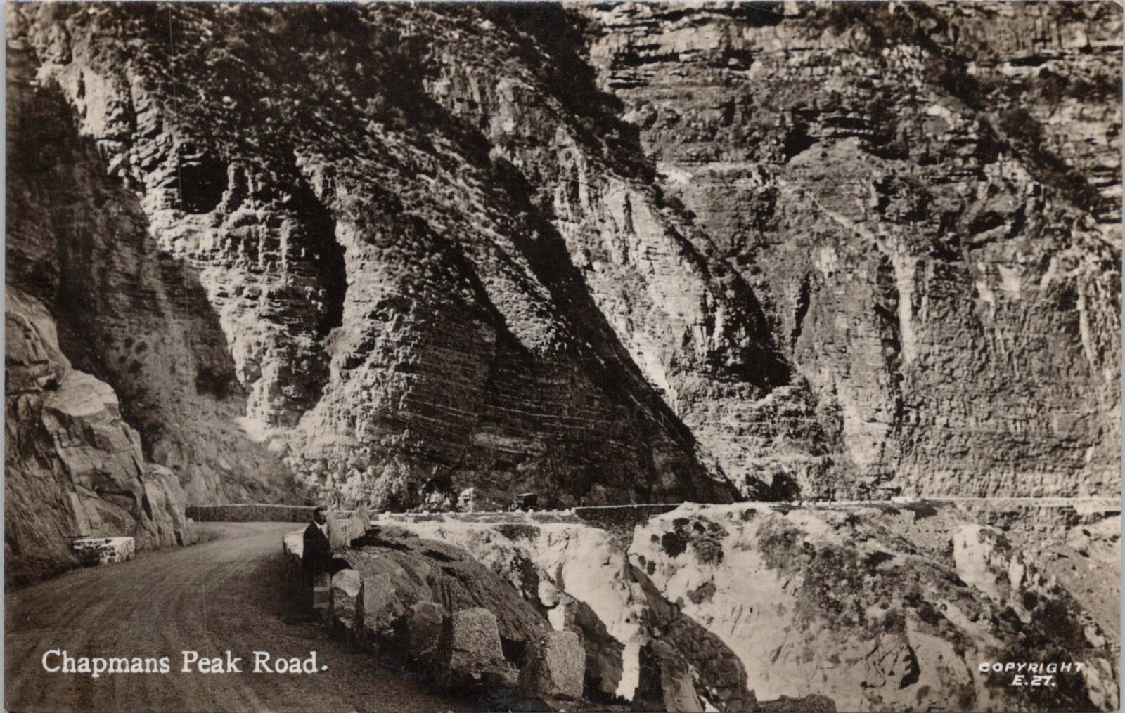 RPPC Cape Town South Africa Scene on Chapman\'s Peak Road 1930s