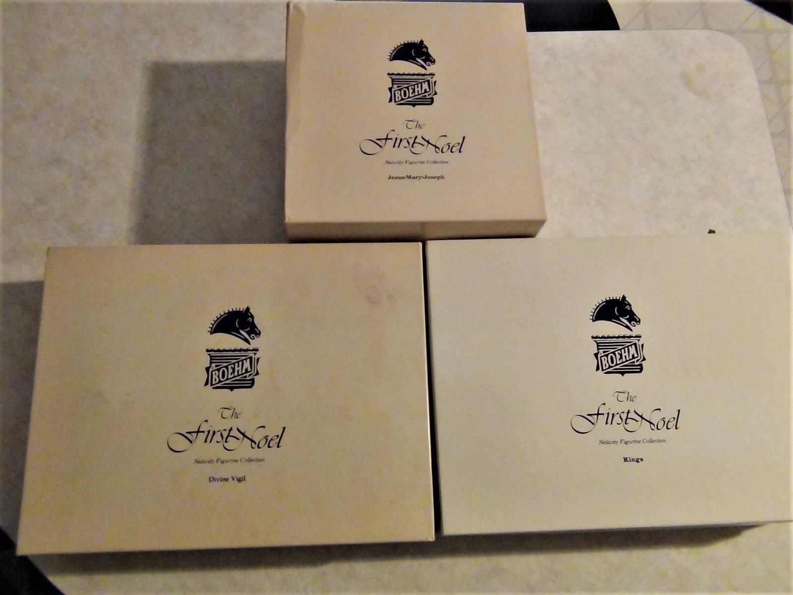 Boehm First Noel Nativity Porcelain Figurines in Boxes Kings Divine Vigil