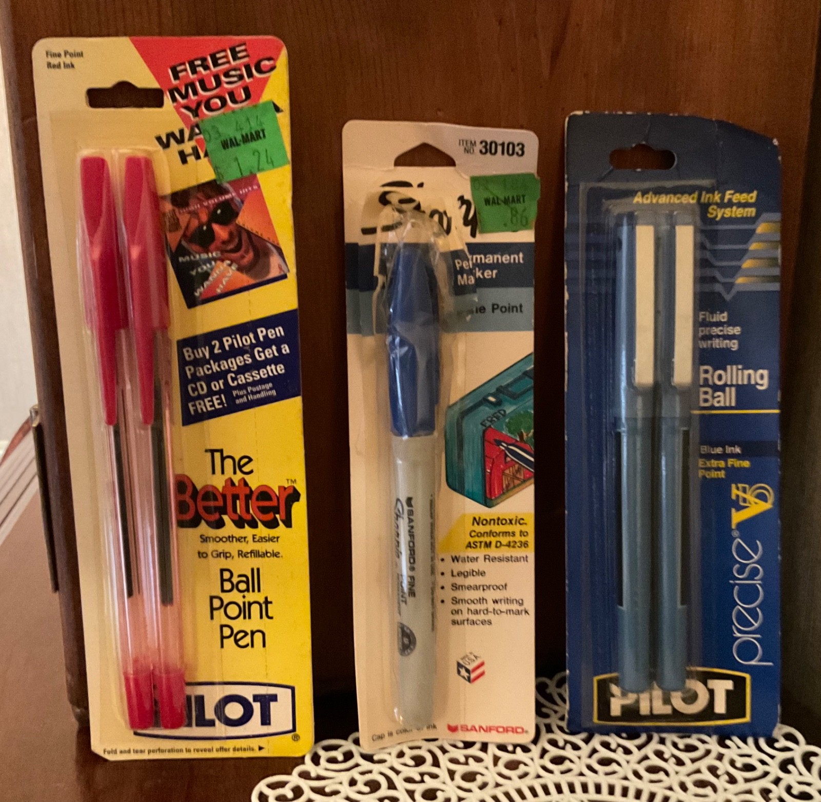 Vintage 1990\'s Pen Lot Pilot precise,  ball point NOS NIP open Sharpie -writes