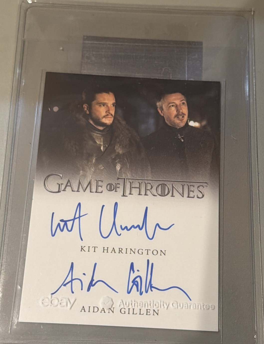 Game of Thrones: The Great Houses Dual Autograph  Kit Harington and Aidan Gillen