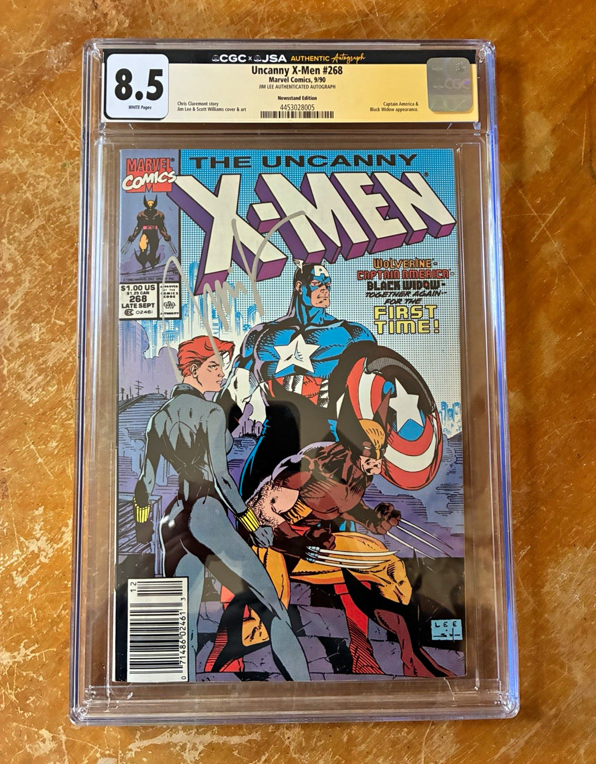 Marvel Comics Uncanny X-Men #268 (1990) CGC 8.5 Signed Jim Lee Newsstand