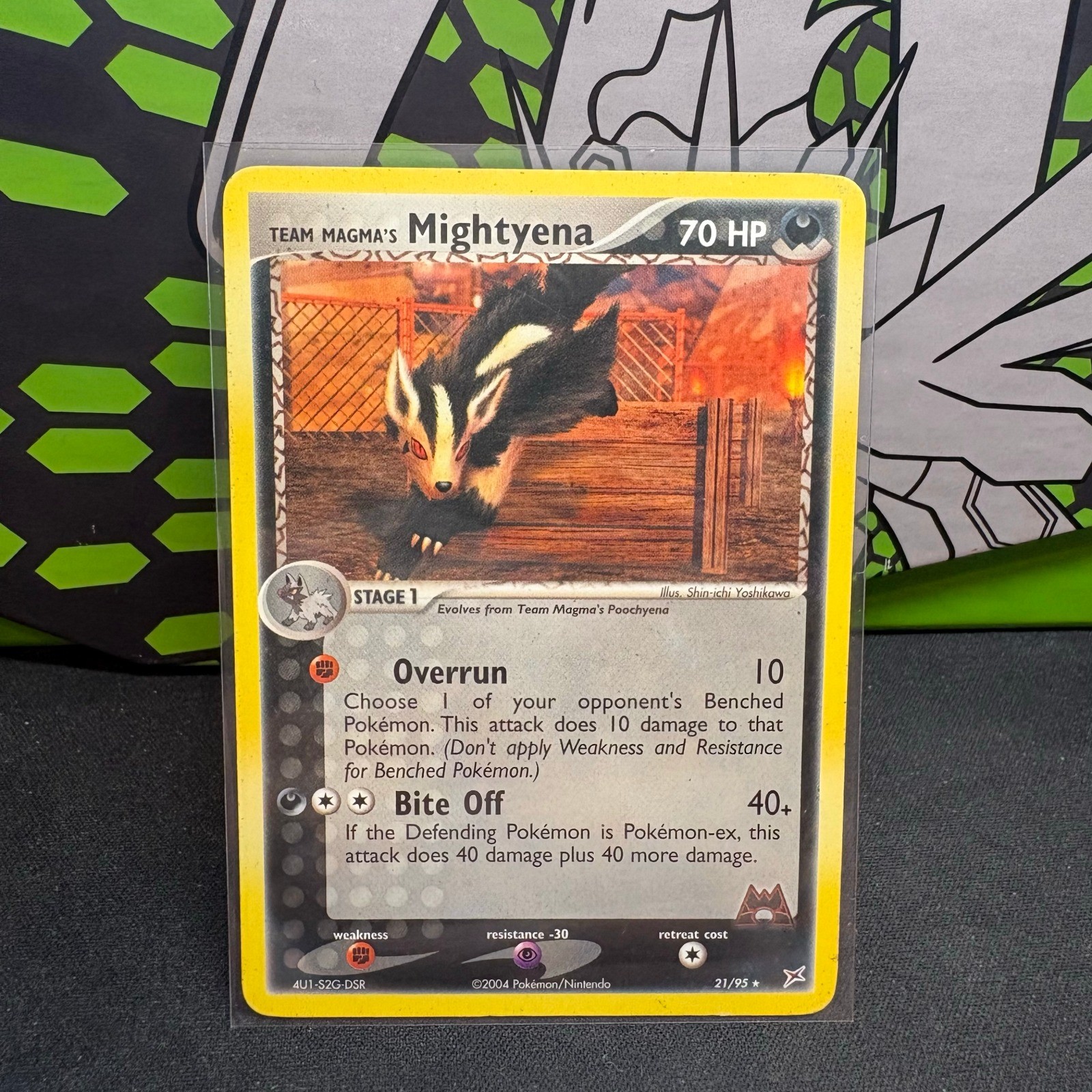 Team Magma's Mightyena Rare EX Team Magma vs Team Aqua 21/95 NM