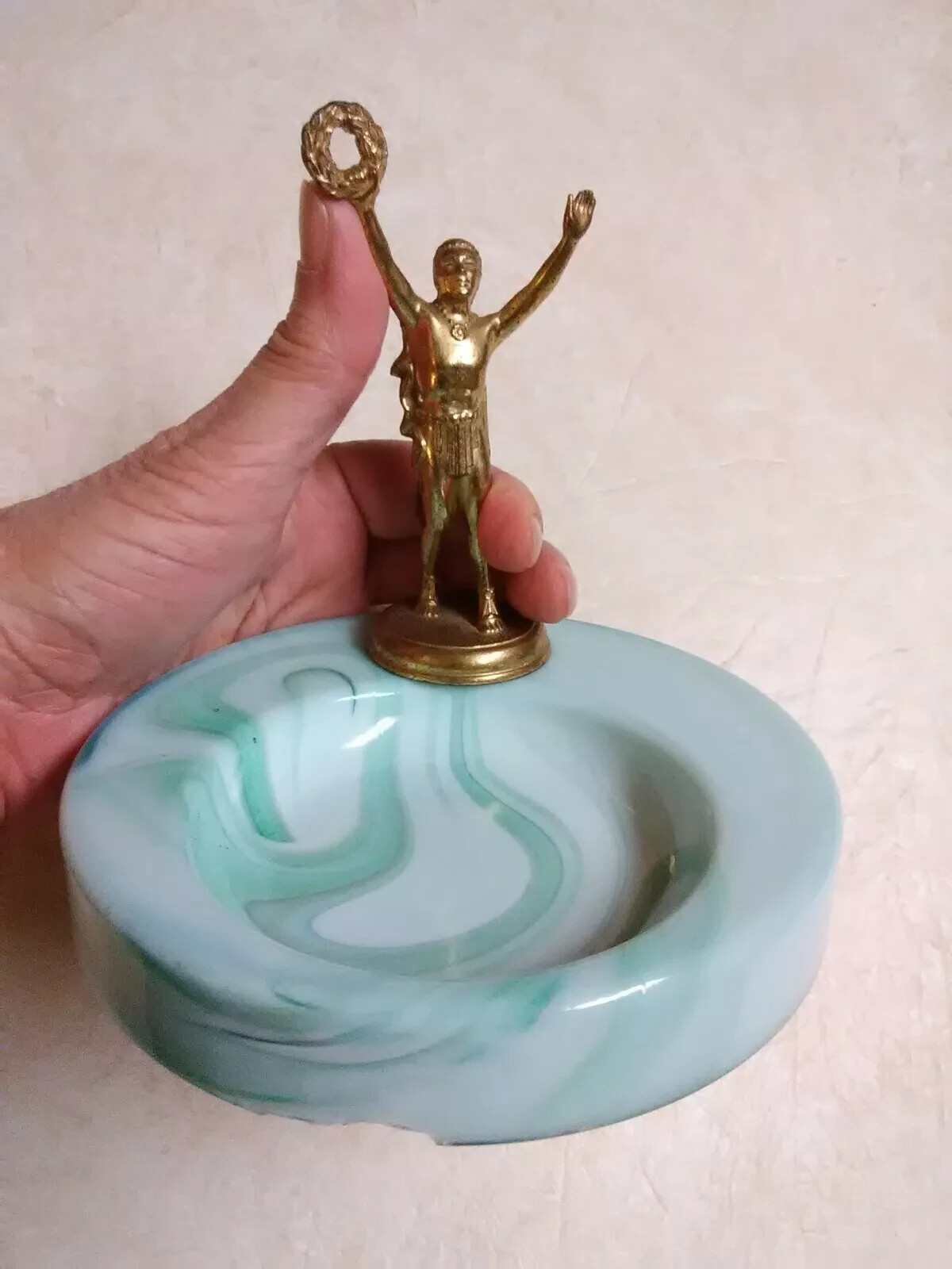 VINTAGE Irving Florman item -- not sure ??? Slag glass ??? desk item ?
