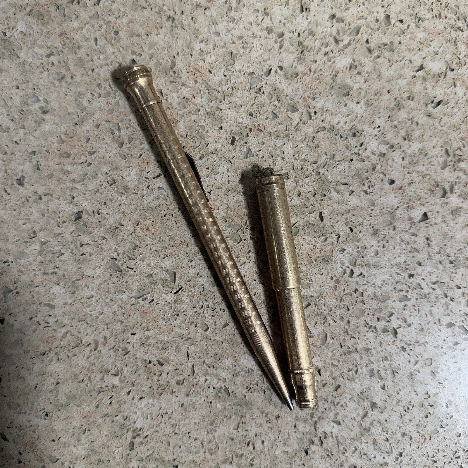 VTG 1930s Wahl Eversharp Gold Filled 14k Pen Pencil & Desk Parker fountain Pen
