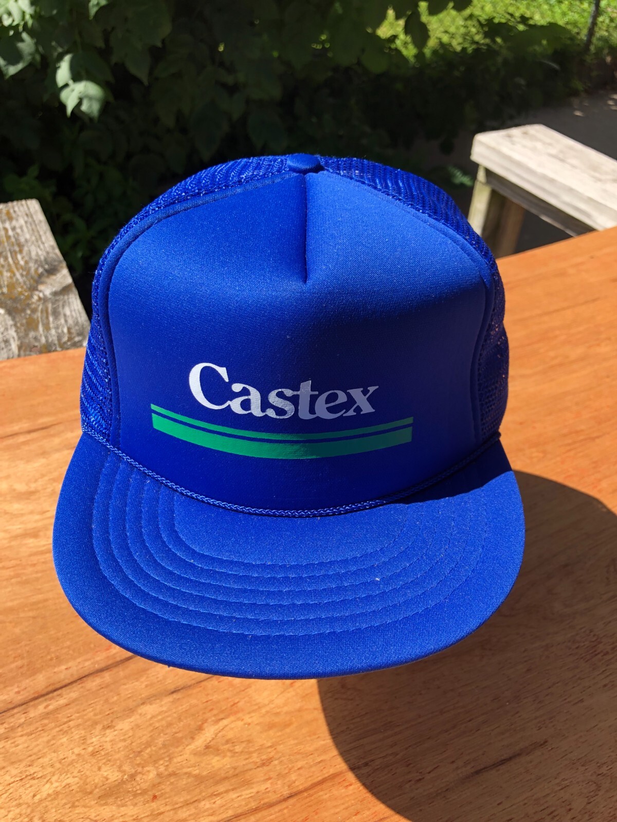 Castex Snapback Trucker Cap Baseball Hat KC Foam Mesh Rope Blue Vintage