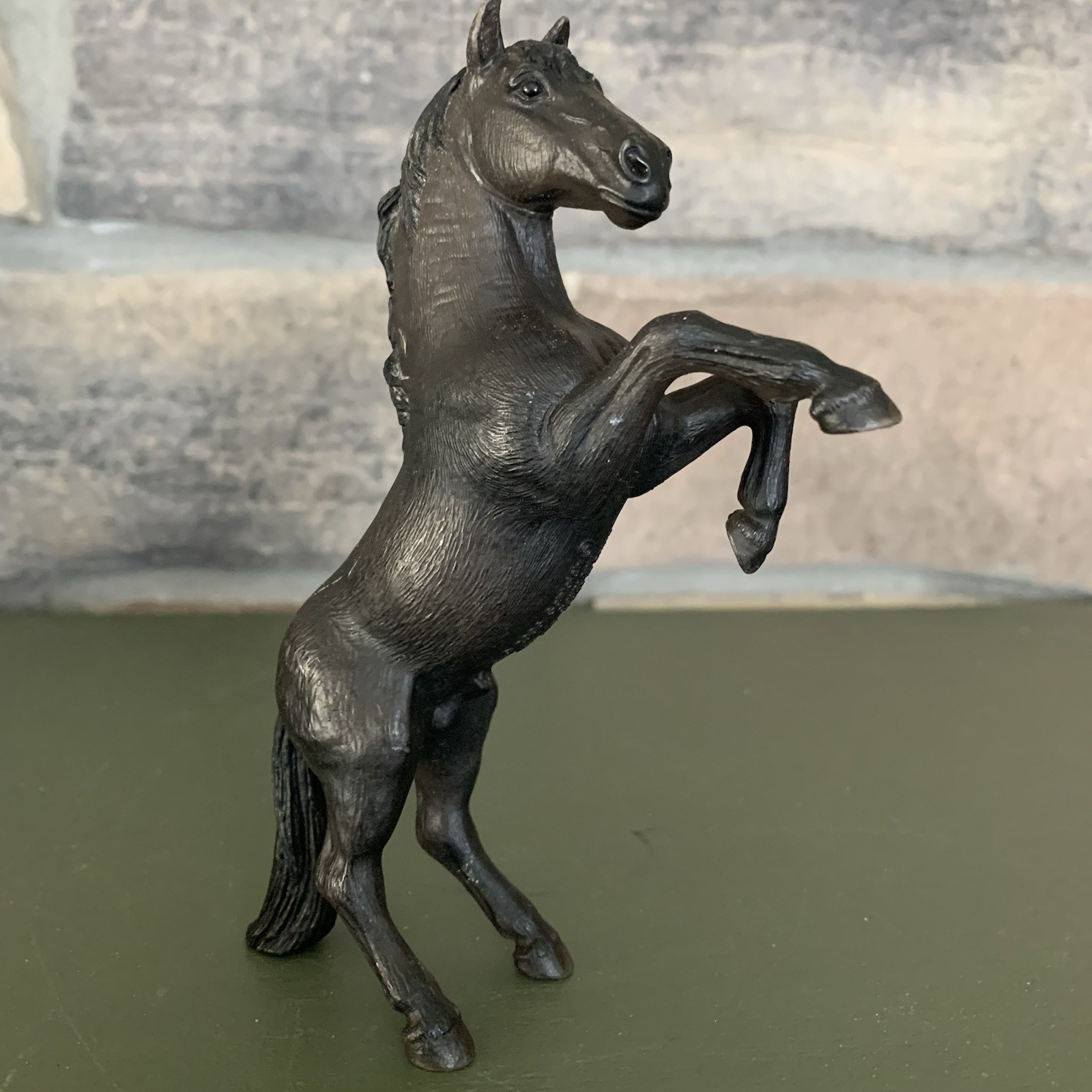 Schleich Horse Rearing Black Mustang Stallion 13624 Retired 2006 Figure Rare