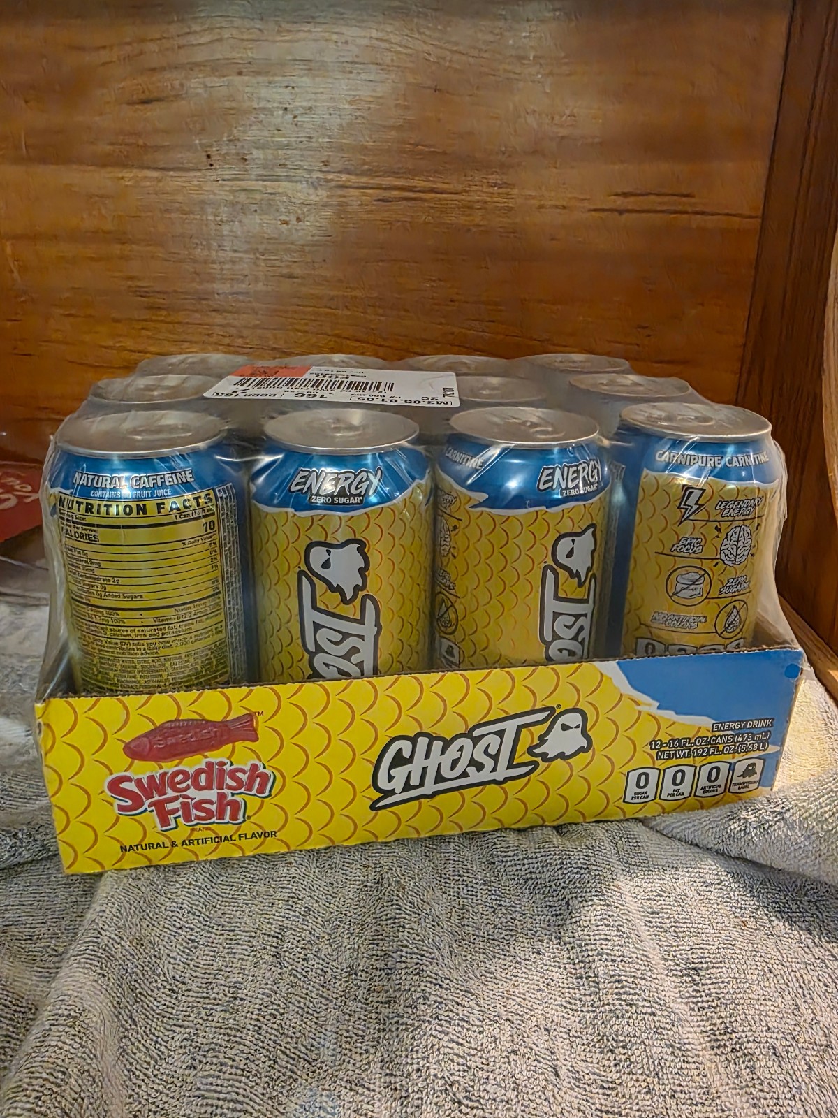 GHOST Energy Drink - 12-Pack, Swedish Fish, 16oz Cans Exp.5/27 GHOST Energy Drink - 12-Pack, Swedish Fish, 16oz Cans Exp.5/27