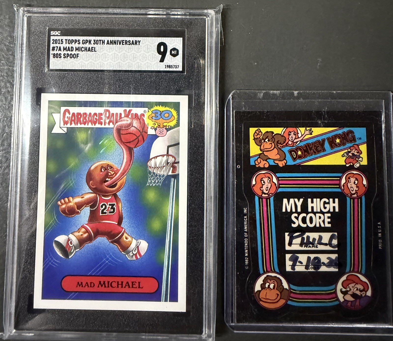 2015 TOPPS GARBAGE PAIL KIDS 30TH Michael Jordan #7A MAD MICHAEL sgc 9 GOAT 