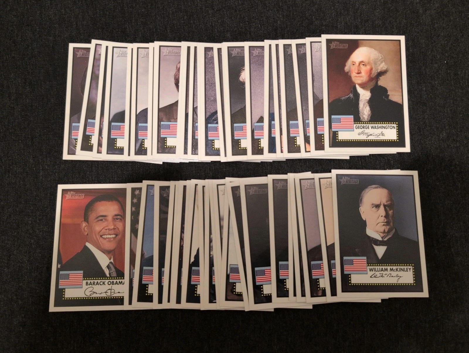 2009 TOPPS HERITAGE AMERICAN PRESIDENTS COMPLETE SET 44 CARDS