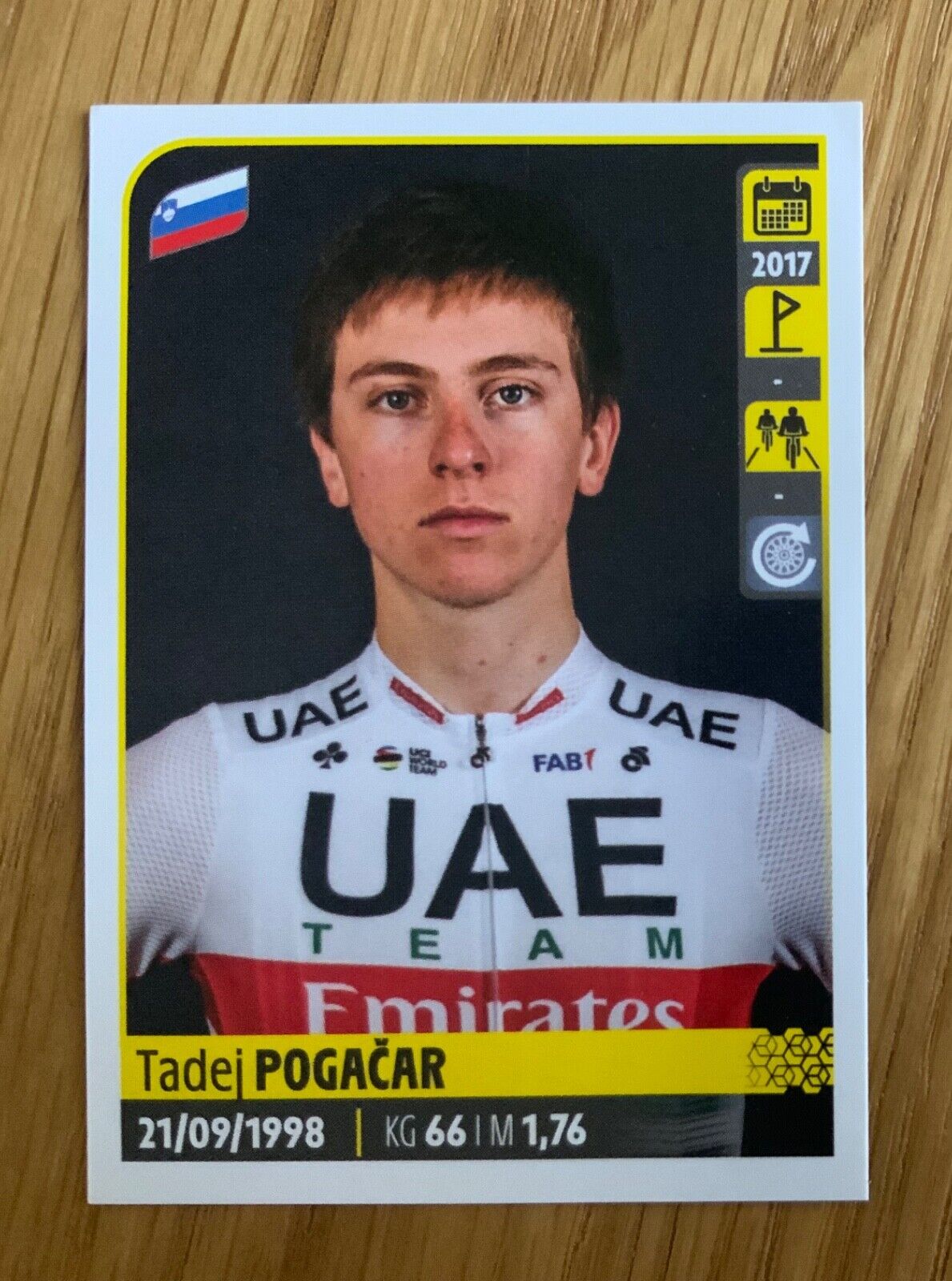 2020 Panini Tour de France Album Stickers Tadej Pogacar #369 Rookie