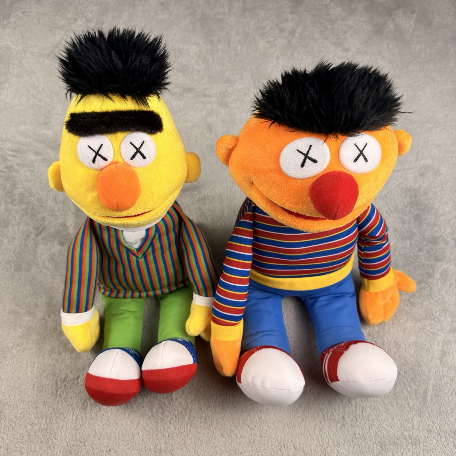 KAWS Uniqlo Sesame Street Bert & Ernie Limited Edition Plush Toys - Brand New