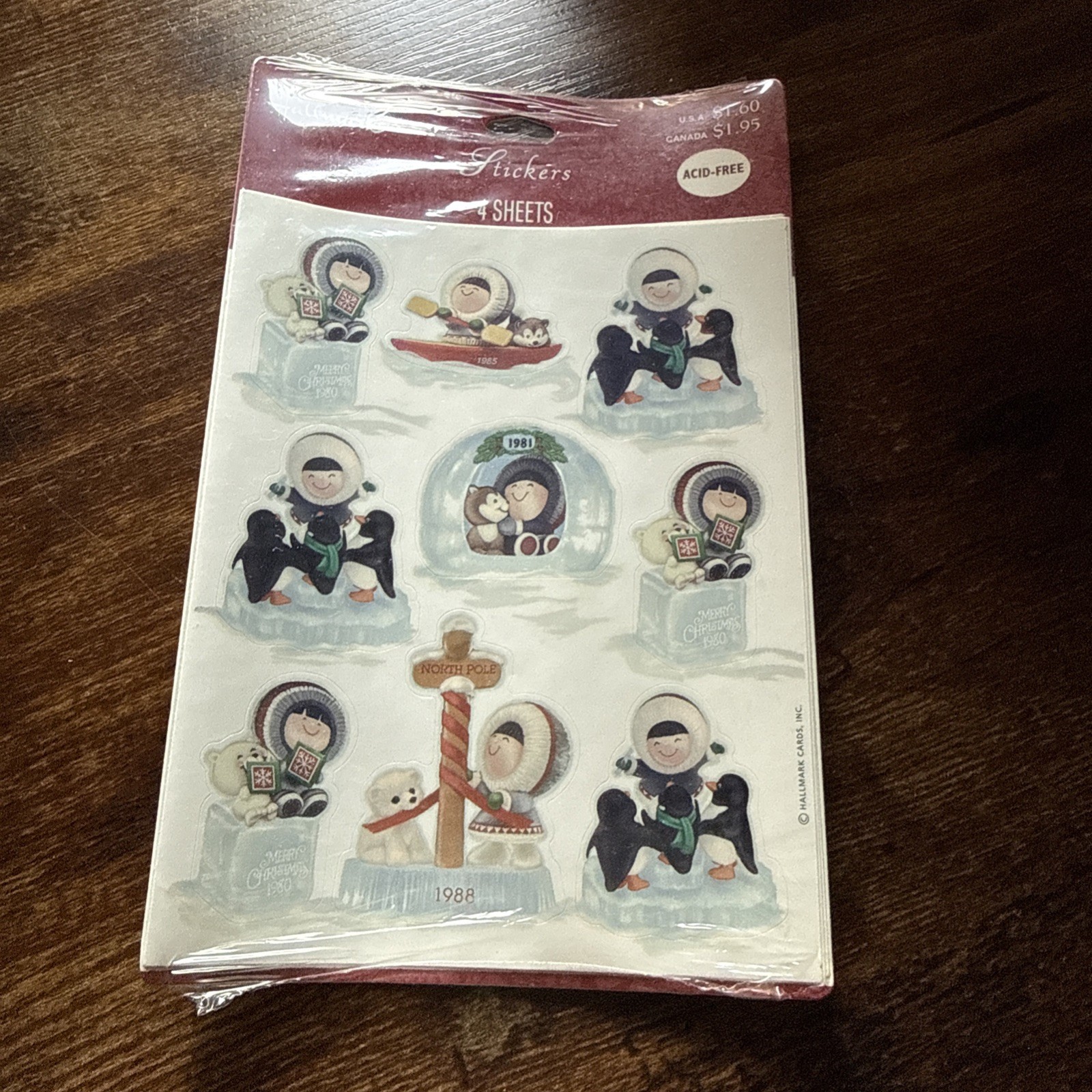 Vintage Hallmark Frosty Friends Christmas Stickers Sealed READ