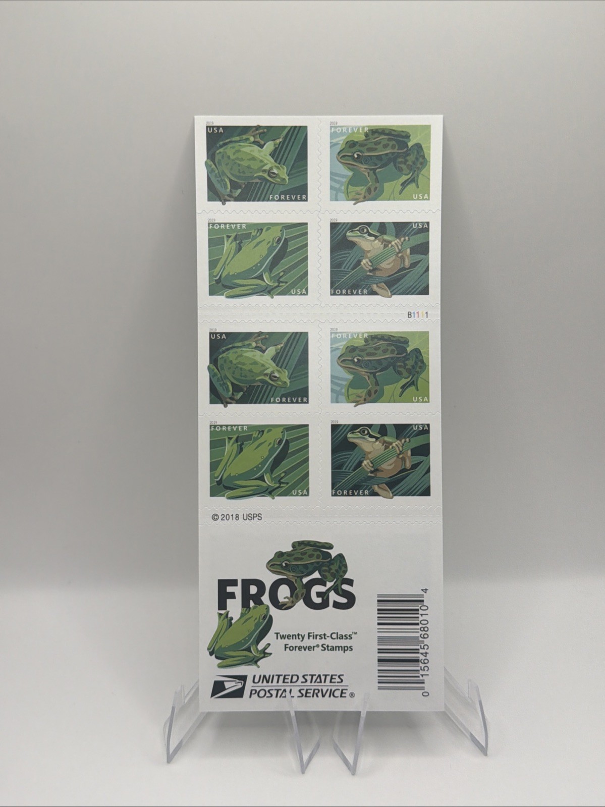 2019 USPS Forever Stamp Frogs Sheet of 20 Collectible Stamps