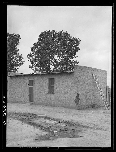 Photo:Hysham Montana 1939 Sugar Beet Worker Adobe Houses